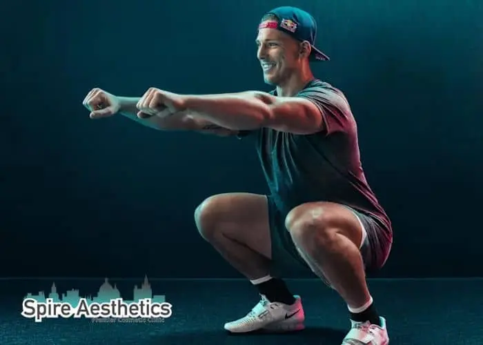 Image of man build leg muscle Norwich through exercise